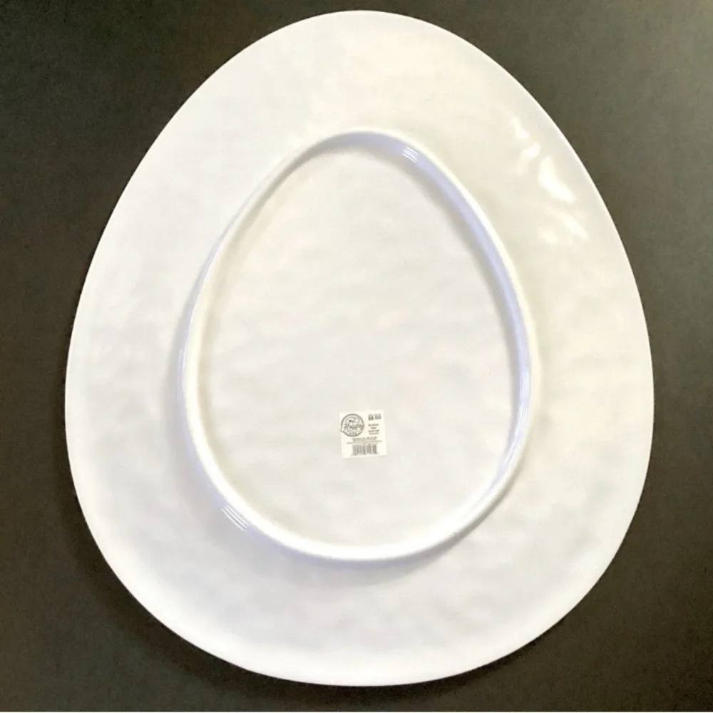 House & Garden Easter Bunny Egg Shaped Melamine Serving Platter NWT - Picture 2 of 4
